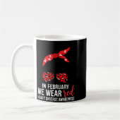 Mug In February We Wear Red Chd Heart Disease Awarenes (Gauche)