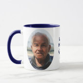 Mug In Loving Memory 2 Photo Memorial Keepsake Blue (Gauche)