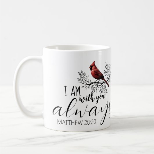 Mug In Loving Memory: Red Cardinal Memorial (Gauche)