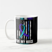 Mug In Memory Of My Niece Suicide Awareness Usa Flag C (Gauche)