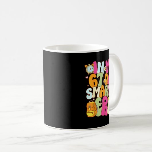 Mug In My 67 Days Smarter Era Groovy 67th Day Of Schoo (Devant droit)