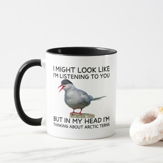 Mug In My Head I'm Thinking About Arctic Terns (Avec donut)