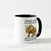 Mug In My Head I'm Thinking Triceratops (Devant droit)