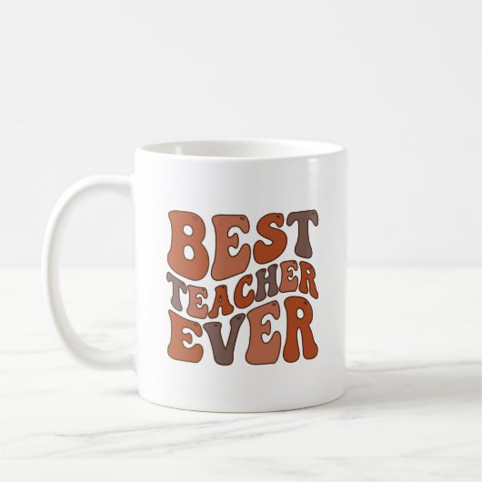 Mug In My Teacher Era – Retro Wavy Personalized (Gauche)