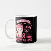Mug In October We Wear Nk Cute Cat Breast Cancer Aware (Gauche)