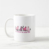 Mug In October We Wear Nk Ghost Cats Breast Cancer Awa (Gauche)