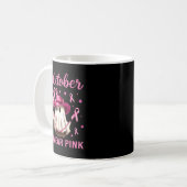 Mug In October We Wear Nk Men Women Breast Cancer Awar (Devant gauche)