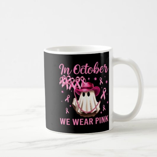 Mug In October We Wear Nk Men Women Breast Cancer Awar (Droite)