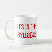 Mug in the syllabus (Gauche)