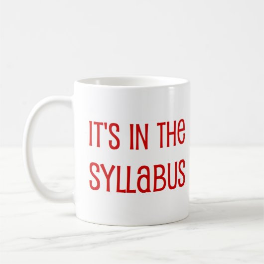 Mug in the syllabus (Gauche)