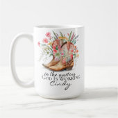 Mug In the Waiting God is Working | Personalized Name  (Gauche)