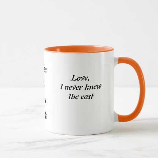Mug In the Winds of What We Lost, A Poetic Sip of Love (Droite)