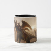 Mug Inanna de style BD avec dinosaure (Centre)
