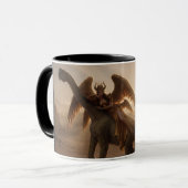 Mug Inanna de style BD avec dinosaure (Devant gauche)
