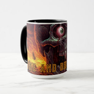 MUG INCENDIE ET BOUTEILLE DE PIERRE