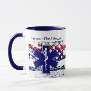 Mug Incendie et Secourt de ville personnalisée