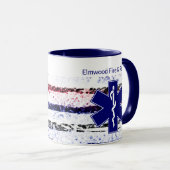 Mug Incendie et Secourt de ville personnalisée (Devant droit)