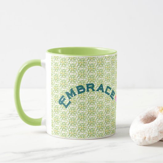 Mug Incertitude géométrique d'acceptation dans le vert (Avec donut)