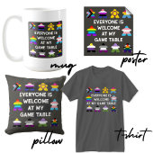 Mug Inclusive Board Game LGBTQ Pride Flag Meeples 