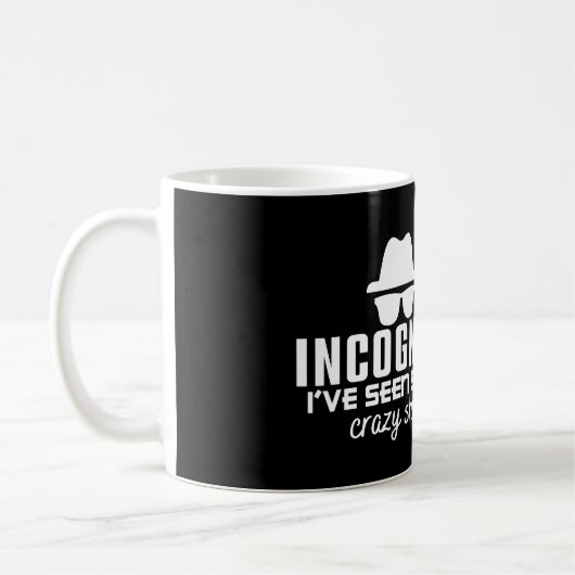 MUG INCOGNITO J'AI VU UN JEU DE CHAUSSURES CRAZY (Gauche)