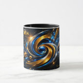 Mug Incroyable combinaison d'art abstrait en tourbillo (Centre)