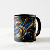 Mug Incroyable combinaison d'art abstrait en tourbillo (Devant droit)