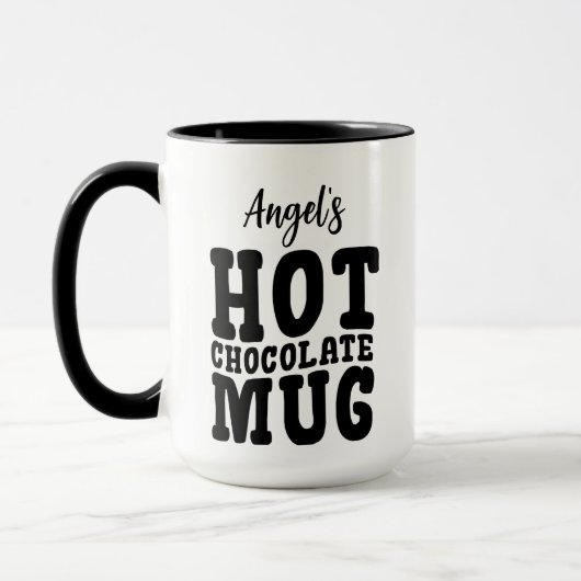 Mug Incroyable Votre Nom (Un-Tel) Chocolat Chaud (Gauche)