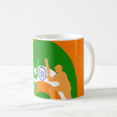 Mug Inde Cricket Spirit Design abstrait (Devant droit)