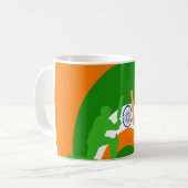 Mug Inde Cricket Spirit Design abstrait (Devant gauche)