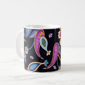 Mug Inde Paisley Ornement floral sans joint (Devant gauche)