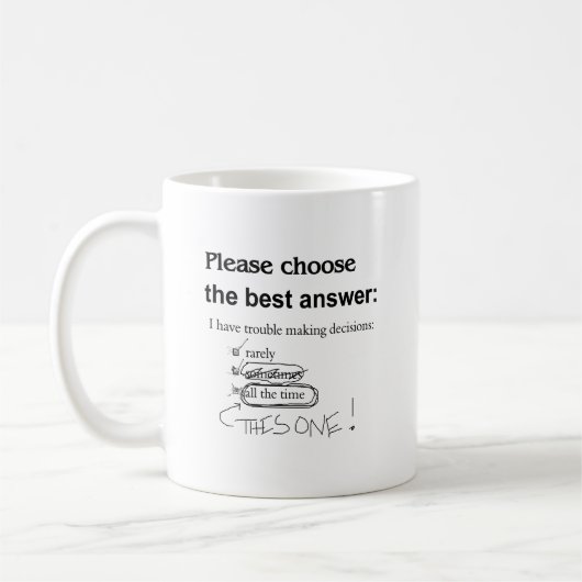 Mug Indécis - Décisions difficiles (Gauche)
