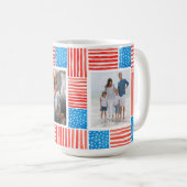 Mug Indépendance peinte Personnalisée Drapeau américai (Devant droit)