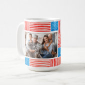 Mug Indépendance peinte Personnalisée Drapeau américai (Devant gauche)