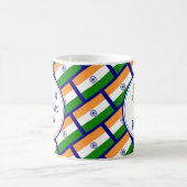 Mug INDIA DRAPEAU Happy Fête des pères Customisé BLEU (Centre)
