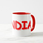 Mug "#India" Joli design. Commandez dès maintenant  (Devant droit)