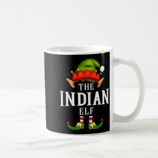 Mug Indian Elf Group Funny Christmas Pajama Party (Droite)