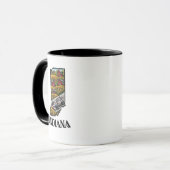 Mug Indiana State Tattoo Style Cornfields & Barnes (Devant gauche)