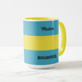 Mug Indicateur Bahamas du nom personnalisé (Devant droit)