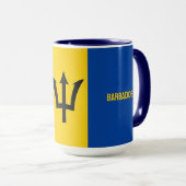Mug Indicateur Barbade de nom personnalisé (Devant droit)