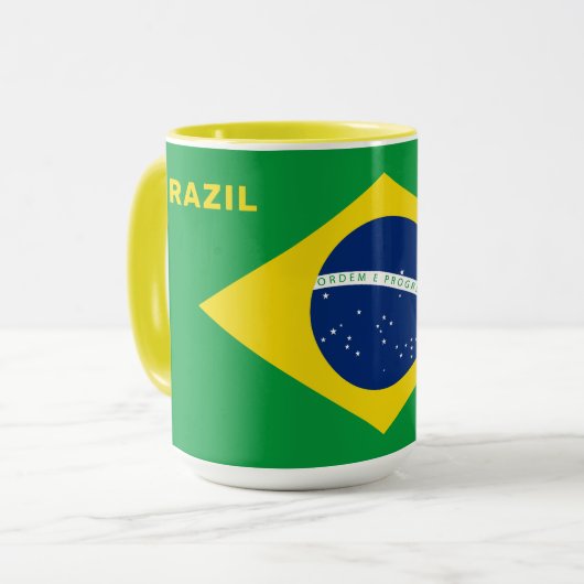 Mug Indicateur Brésil de nom personnalisé (Devant gauche)