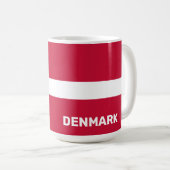 Mug Indicateur Danemark du texte personnalisé (Devant droit)