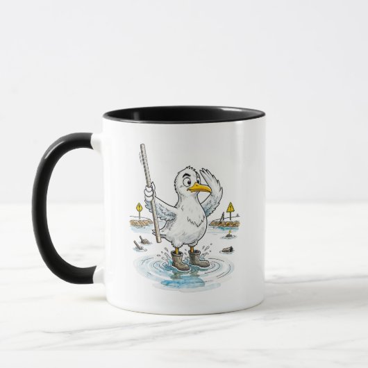 Mug Indicateur de crue de l'oiseau comique (Gauche)