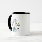 Mug Indicateur de crue de l'oiseau comique (Devant gauche)