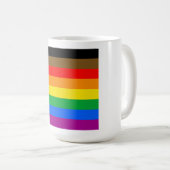 Mug Indicateur de fierté LGBTQ (8 bandes) (Devant droit)
