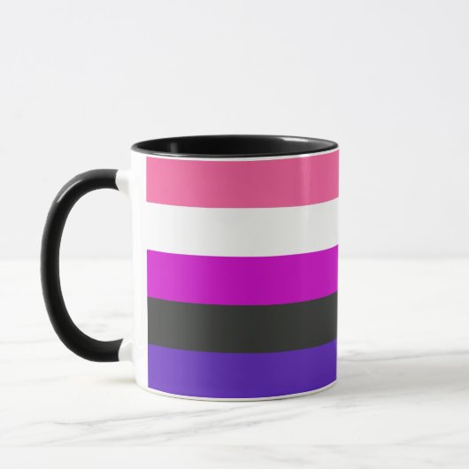 Mug Indicateur de la fierté du fluide genderfluide (Gauche)