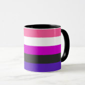 Mug Indicateur de la fierté du fluide genderfluide (Devant droit)