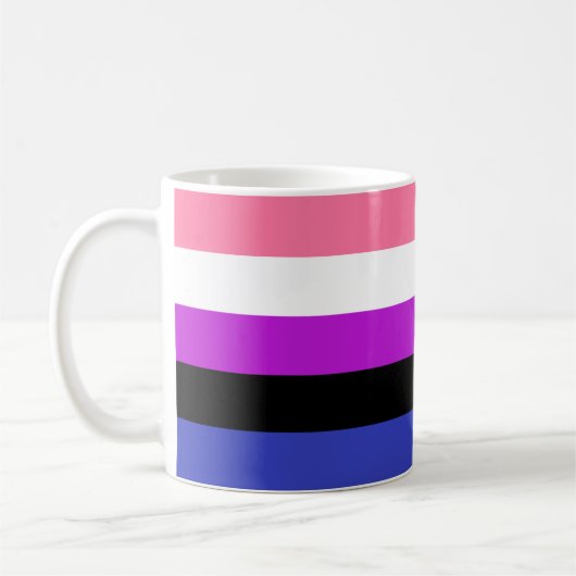 Mug Indicateur de la fierté du fluide genderfluide (Gauche)