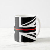 Mug Indicateur de la ligne rouge mince Royaume-Uni (Devant droit)