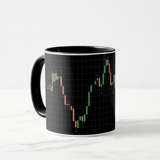 Mug Indicateur Fractal Financial Chart (Devant gauche)