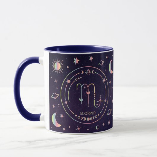 Mug Indication nutritionnelle du zodiaque/Scorpio (Gauche)